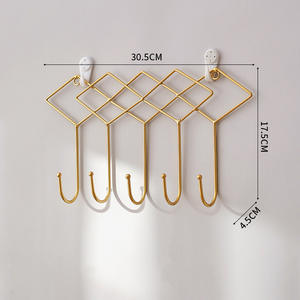 Gancio Decorativo Nordico Creativo per <span class=keywords><strong>Ingresso</strong></span>, Senza Foratura, per Appendere Cappotti e Chiavi, in Ferro Battuto - Product Image 6