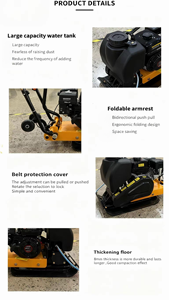 ग्राउंड फ्लोर डामर और ग्राउंड फ्लोर डामर के लिए उच्च गुणवत्ता वाले गैसोलीन कंपन प्लेट कंक्टर के रूप में इंजन के साथ - Product Image 5