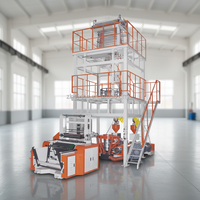 Machine de soufflage de film pour sacs vestes en HDPE de type ABA à double vis de co-extrusion SJ55x2-1000H