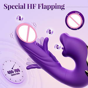 Atacado 3-em-1 Feminino USB Powered Vibrador 7-Frequência G-Spot Masturbação Snap-On Boca Flap Tongue Novo Design de Comércio Exterior - Product Image 4