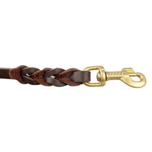 Sangle d'entraînement <span class=keywords><strong>pour</strong></span> <span class=keywords><strong>chien</strong></span> tressée en <span class=keywords><strong>cuir</strong></span> véritable <span class=keywords><strong>pour</strong></span> berger allemand - Product Image 2