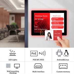 Phòng họp đặt phòng hiển thị 7 inch 10 inch IPS màn hình Wifi RJ45 VESA Wall Mount PoE Android Máy tính bảng - Product Image 2