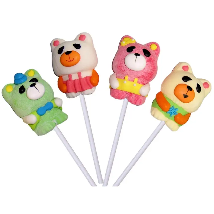 Bel Ours en peluche en forme de guimauve mallowpop sucette bonbons