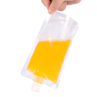 Pochette souple transparente personnalisée de 8 oz avec bec verseur et bouchon à vis pour l'emballage de jus liquides et le stockage de boissons