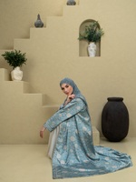 Mexizo 2026 Nouvelle Collection Printemps – Abaya de Luxe en Laine Pashmina pour Femme, Style Dubaï, Robe Musulmane Modeste avec Hijab et Imprimé Floral