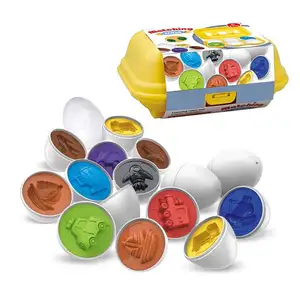 Montessori-Üstereier eier schneiden pädagogisches S-Sortierspielzeug für Kleinkinder und Kinder Farben und Ss-Zusammenpassungs-Aktivität