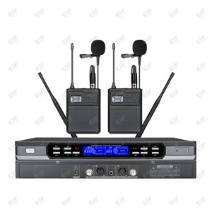 ระบบไมโครโฟนไร้สายแบบสองช่องสัญญาณ HP-3000 พร้อมแบตเตอรี่ AA ขั้วต่อ XLR ควบคุมระดับเสียง สำหรับคาราโอเกะ/บาร์/งานปาร์ตี้ - Product Image 3