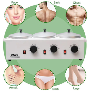 Scaldacera Professionale a Triplo Vaso 3 in 1 di Fascia Alta da 1500ml, Macchina <span class=keywords><strong>per</strong></span> Epilazione con <span class=keywords><strong>Rullo</strong></span> <span class=keywords><strong>per</strong></span> Paraffina - Product Image 1