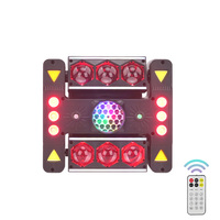 Projecteur de scène à six têtes Snowflake Warship, éclairage de scène mobile, éclairage disco avec effet lumineux de 80W pour mariage, fête, club