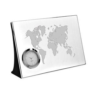 Reloj de Escritorio Analógico Grande de Latón y Madera Estilo Vintage con Retroiluminación, 180 x 120 mm, Caja de Lujo, Relojes de Mesa de Estilo Antiguo con Mecanismo Mecánico - Product Image 2