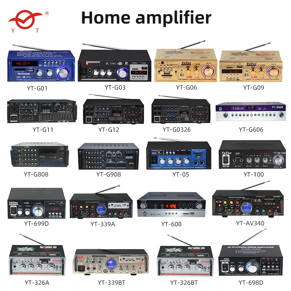 YATAO Banyak Model Suara Standar Power Amplifier 500Watt Usb 2.0 Suara Bass Hifi Amplifier Audio