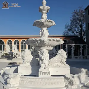 Decorazione per esterni grande fontana d'acqua statua in marmo di pietra naturale arte moderna enorme