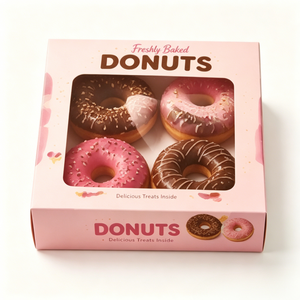 Vente en gros directe d'usine, grande boîte à beignets, emballage personnalisé pour boulangerie avec fenêtre transparente, qualité supérieure - Product Image 4