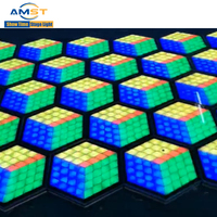 Luces de Escenario Interactivas, Hexagonales, Triangulares, Circulares, LED 3D, Pista de Baile, ABS, Sensor Personalizado, Conexión por Cable, Efecto de Fiesta