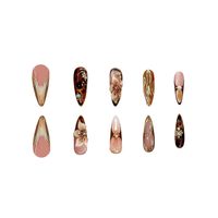 Uñas Postizas Acrílicas Estilo Stiletto Francés, Calidad Profesional y de Salón, Puntas Largas y Formas Cuadradas, Pegamento para Uso en Dedos