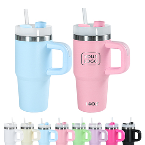 14oz Mini Stainless Steel Tumbler Handle Lid Kids Thermos Leak-Proof BPA Free Double Wall Vacuum Insulated LED Temperature - Product Image 5