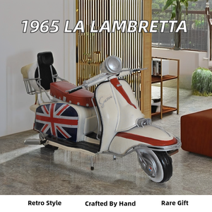 1965 <span class=keywords><strong>LA</strong></span> Lambretta 150 especial Rosa 1:8 escala artesanía de Metal antiguo para decoración del hogar interior/exterior para sala de estar cuadrada - Product Image 2