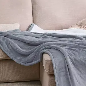 Otomatik kapalı popüler gri battaniye atmak ısınma yumuşak rahat yatak elektrik ısıtmalı battaniye