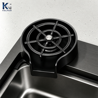 Produits personnalisés, évier de cuisine en acier inoxydable 304 de style noir, poste de travail multifonctionnel