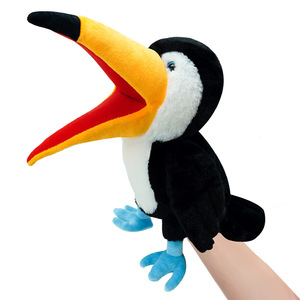 Tùy Chỉnh Thú Nhồi Bông Mềm Bé Đồ Chơi Sang Trọng Con Vẹt <span class=keywords><strong>Toucan</strong></span> Phong Trào Nói Tay Cộng Đồng Con Rối Cho Trẻ Em - Product Image 2