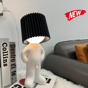 Lampe de chevet Shy Boy à commande par bouton, rechargeable, luminosité réglable, lampe de <span class=keywords><strong>bureau</strong></span>, lampe de chevet, pièce décorative pour le salon - Product Image 3