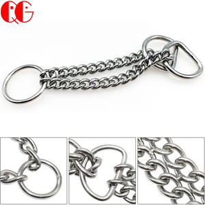 Cadena de Metal plateada para perros, tira reflectante duradera, Collar ajustable con anillos en D para accesorios de cadena para perros Martingale - Product Image 3