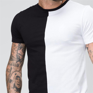 Half Black Half White T-Shirt at Low 