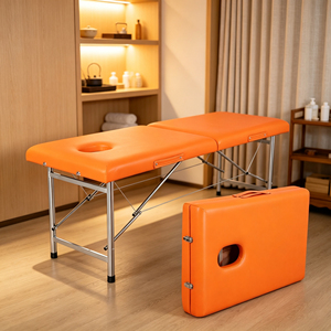 <span class=keywords><strong>Table</strong></span> <span class=keywords><strong>de</strong></span> massage <span class=keywords><strong>pliante</strong></span> à prix abordable, bonne qualité, 2 sections, réglable en hauteur, portable, pour spa - Product Image 6