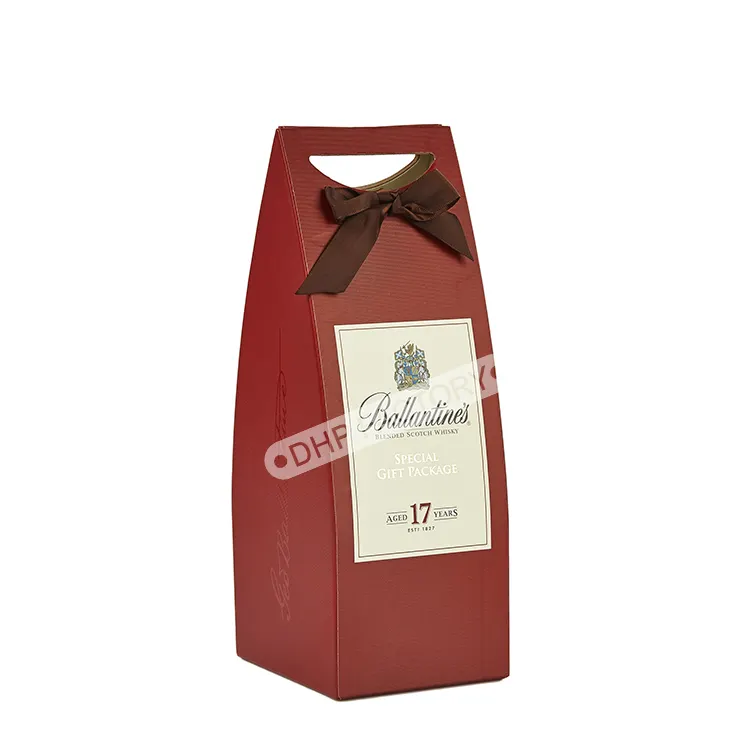 ยืดหยุ่นโรงงานแบรนด์ ODM ออกแบบที่กำหนดเองกระดาษแข็งกระดาษ Luxury PU หนังบรั่นดีแก้วแชมเปญไวน์ของขวัญกล่อง