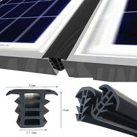 Xinhong XHGF-EPDM Segel Karet EPDM Hitam Tahan Cuaca Bentuk T dengan Duri Pengunci Otomatis untuk Celah Panel Surya Modul PV
