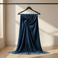 Tissu Velours Mat Doux au Toucher, Respirant, Imperméable, Coupe-Vent, 100% Polyester, Poids Moyen, pour Vêtements Femme et Fille, Maison