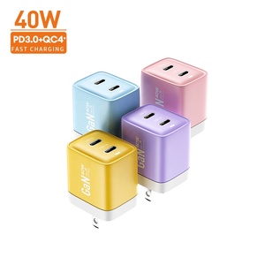 Chargeur de téléphone portable à charge rapide Vina, adaptateur de voyage universel multifonction coloré Usb Pd Pps 20W 40W chargeur mural de Type C - Product Image 1