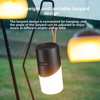 Haut-parleur sans fil 5.3 avec lumières RGB, design mini portable pour extérieur, éclairage d'ambiance, connectivité TWS, fente pour carte intégrée