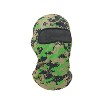 Pasamontañas táctico de punto elástico con diseño de camuflaje para la cabeza y el rostro