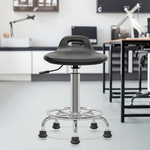 Tabouret de salle blanche antistatique de <span class=keywords><strong>laboratoire</strong></span> Chaise d'étude ESD en cuir PU avec roues Fonction réglable - Product Image 1