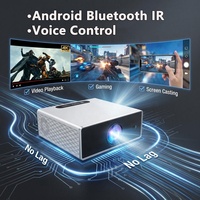 Mini-projecteur intelligent Android avec Wi-Fi, Full HD 1080P, lampe LED, portable, pour cinéma maison, entreprise et éducation