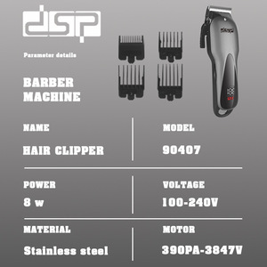 Tondeuse à cheveux professionnelle Dsp avec écran LCD, tondeuse électrique rechargeable pour hommes et femmes, kit de coupe de cheveux - Product Image 2