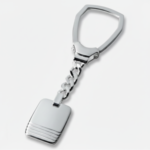Tulipano Silverware 925 Keyring <b>Metal</b> <b>Key</b> <b>Chain</b> Elegant Design - Product Image 2