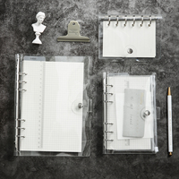 Classeur personnalisé à 6 anneaux 100 feuilles PVC couverture transparente planificateur cahier Mini bureau d'affaires Style école cadeau A4 A5 A6 tailles