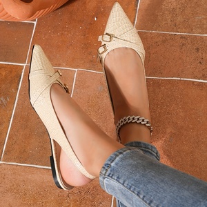 Damen Korean Cross Strap Sling back Sandalen Mode Casual Pointed Toe Flache Schuhe Damen Sommer Herbst Leicht gewicht Ballerinas - Product Image 5