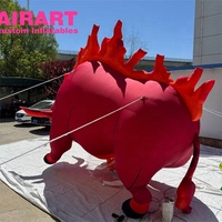 Faites de votre événement un moment inoubliable avec le taureau gonflable rouge éclatant, un taureau gonflable géant pour des moments époustouflants