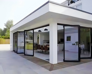 Maplemiles Villa Use <span class=keywords><strong>Monorail</strong></span> Fold 80 mm Puerta plegable de vidrio doble insonorizada - Product Image 5