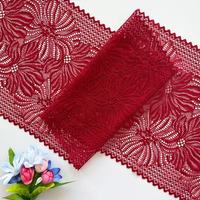 Dentelle élastique en nylon et spandex de 23 cm de large, très vendue, pour la confection artisanale de sous-vêtements et accessoires vestimentaires