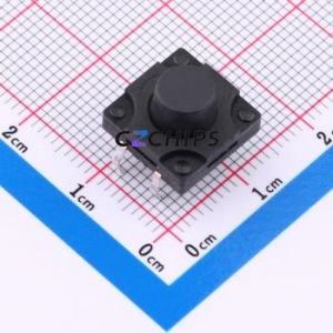TS018-CBY1FH7.5 Tactile Switch Through hole-4P,12x12mm Switch Single Pole Single Throw Round Button 2.5N Through Hole - Product Image 1