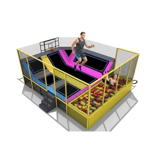 Parc de trampolines avec fosse à mousse, parcs de trampolines intérieurs, plus grand fournisseur d'équipements de trampolines pour cascades, équipement de parc de trampolines - Product Image 3