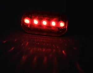 Feu arrière de vélo portable rechargeable par USB Feu de sécurité arrière de vélo à 5 LED avec mode flash <span class=keywords><strong>Accessoire</strong></span> de conduite de nuit étanche - Product Image 5