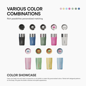 <span class=keywords><strong>Tazze</strong></span> Termiche per Caffè Hong Ling in Acciaio Inox 18/8, 12oz, Doppia Parete Isolata, Coperchio con Pulsante a 360 Gradi - Product Image 5