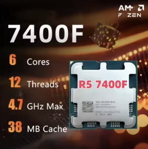 R5 7400F ใหม่ล่าสุด100% โปรเซสเซอร์9nm 3.7GHz 65W ซีพียูคอมพิวเตอร์สำหรับเดสก์ท็อปรับประกัน1ปีซีพียู R5ซีพียูรุ่นใหม่7400F 100% รำข้าว - Product Image 2