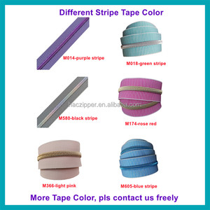 # Cerniera in nylon intrecciato a righe rosso rosa 5 M174 - Product Image 4