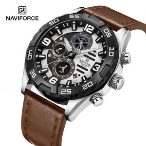 Nuevo Reloj de Cuarzo NAVIFORCE 8043 BGNB para Hombre, con Esfera Verde, Fecha Completa, Correa de Cuero, Regalo para Hombre - Product Image 5